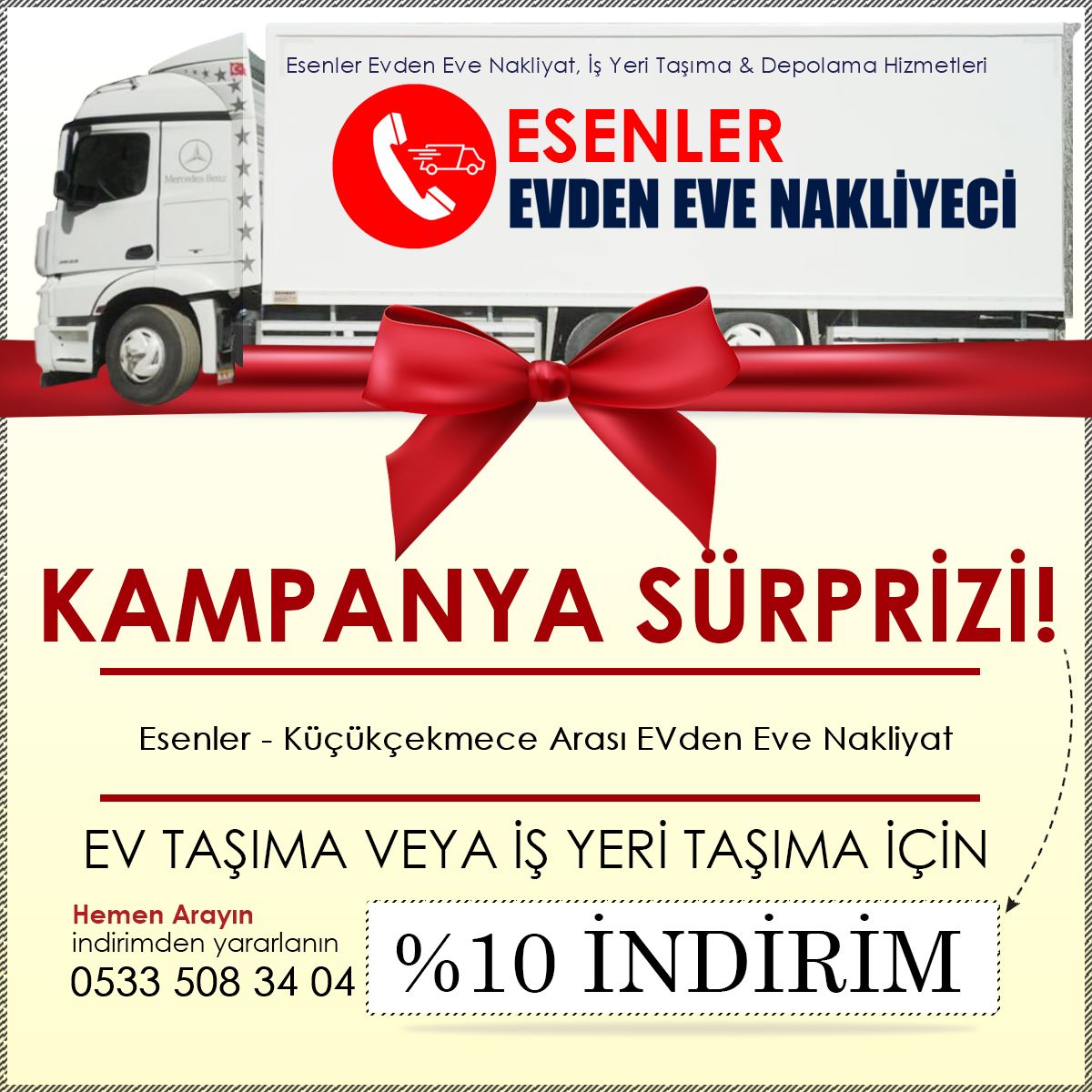 Esenler - Küçükçekmece Arası EVden Eve Nakliyat